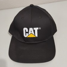 Caterpillar Branded Black Hat Embroidered Adjustable Back Read Description