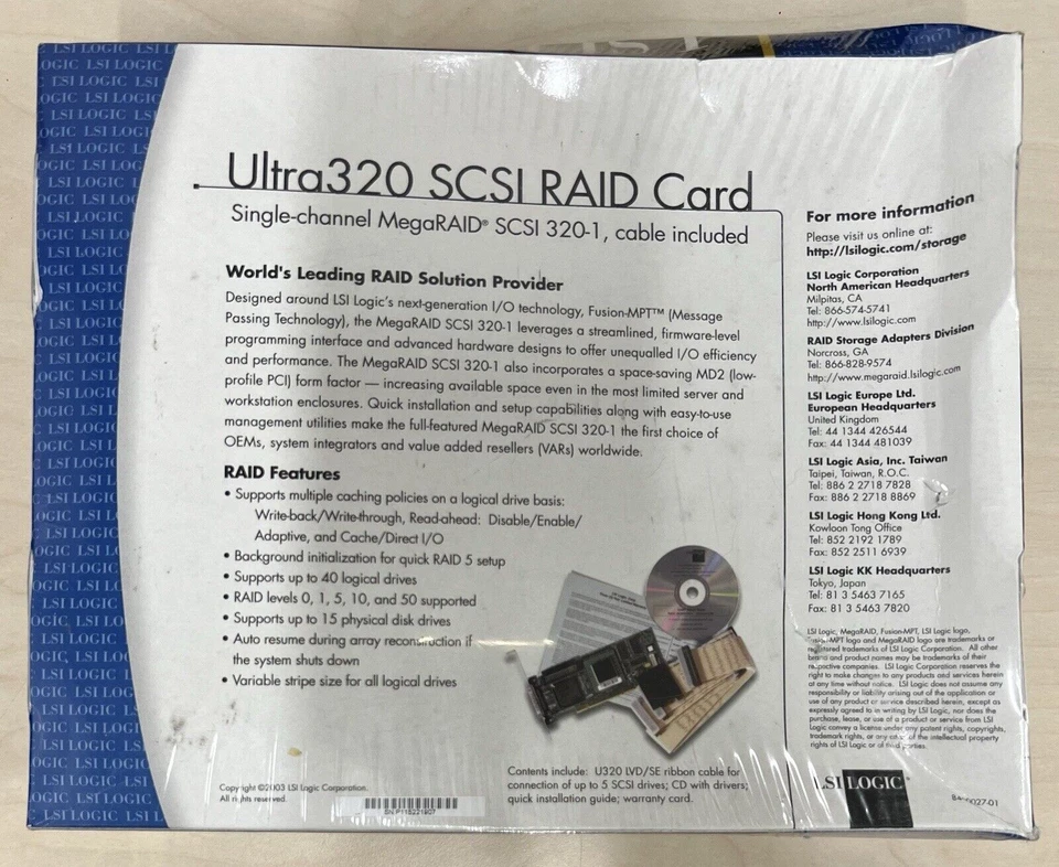 LSI Logic Ultra 320 SCSI RAID Card - Image 2 of 2
