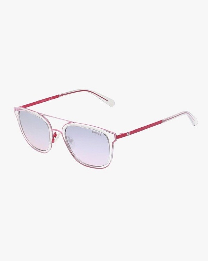 GUESS GU6981-72ZS-54 Sunglasses Size 54mm 150mm 21 pink SUNGLASSES NEW SUNGLASS Guess GU6981 72Z Pink & Clear Plastic Square Sunglasses  main image 2
