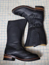 CHIPPEWA Rally Boots 27862 ~ 12'' Black Leather USA women 9 B