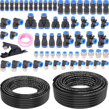 68Pcs 50Ft 1/4 3/8 DOT Air Line with Quick Connect Air Fittings Kit
