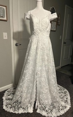 casual beach wedding dresses Romantic Backless Beach Wedding Dresses With Sleeves, Bridal Dress, MW525 main image 1