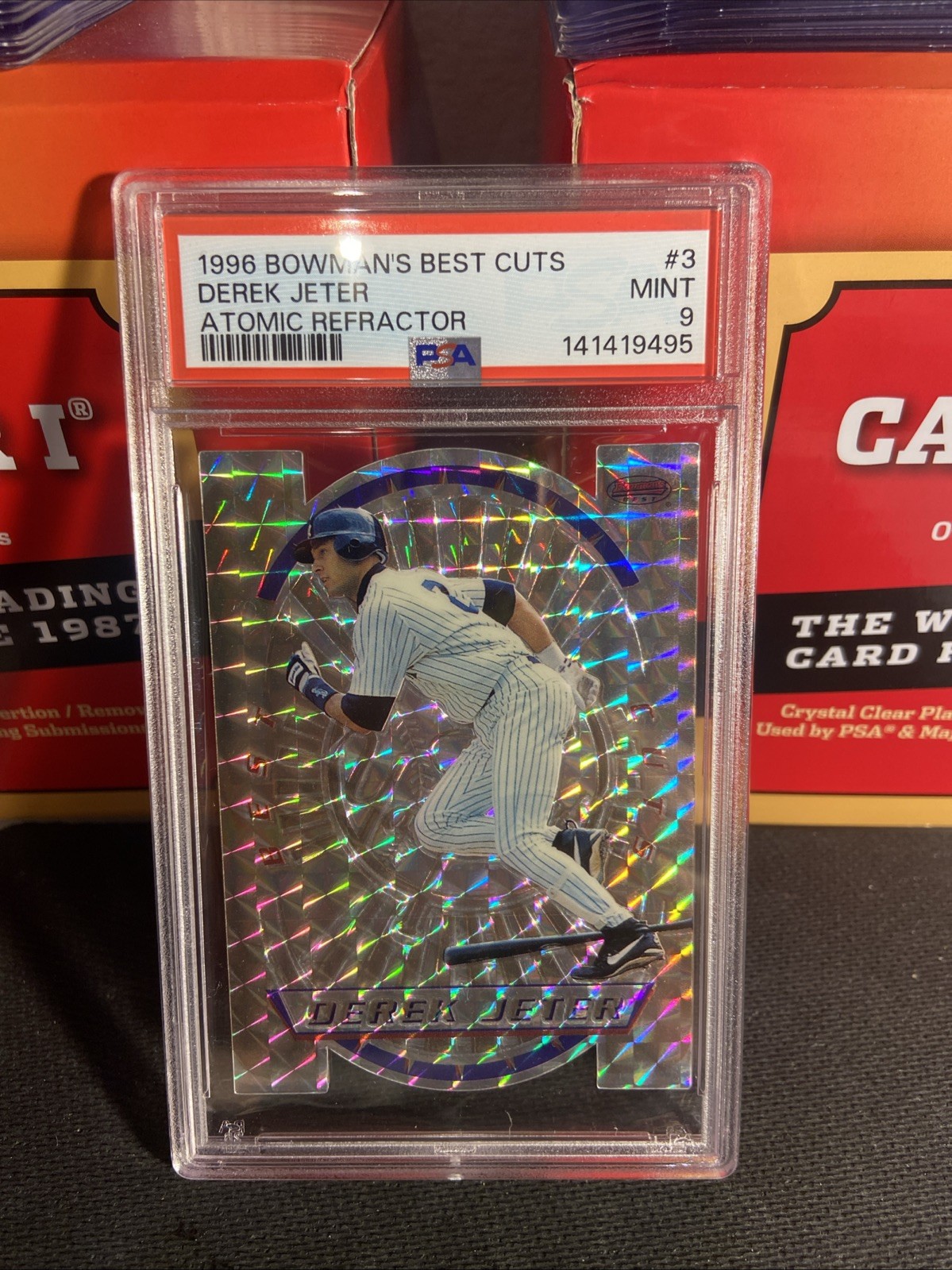 1996 BOWMAN'S BEST CUTS #3 DEREK JETER ATOMIC REFRACTOR PSA 9
