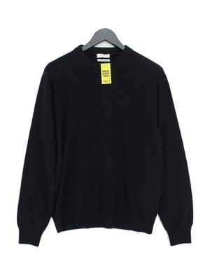 Sandro Herren Pullover M Schwarz 100% Kaschmir Rundhals Pulli