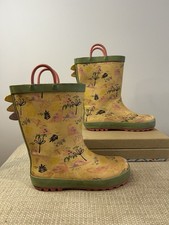 Dinosaur themed wellies Child infant size 13 yellow and green Asda George