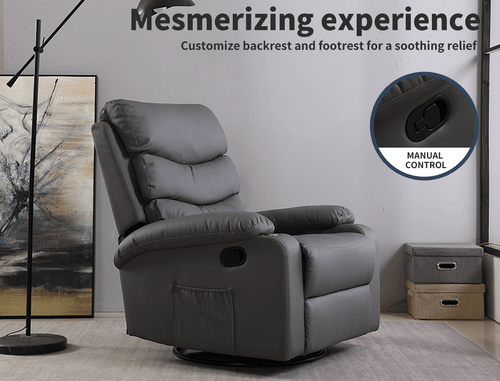 Levede Massage Chair Recliner Chairs Heated Lounge Sofa Armchair 360 Swivel - Picture 5 of 12
