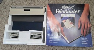 Vintage 1985 Personal VeloBinder Binding System #44940 In Box W/ Manual & Extras
