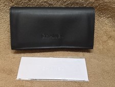 Chanel Faux Leather Folding Sunglasses Eyeglasses Case With Cloth And Box