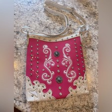 Cowgirl Trendy purse bag bright pink bling rhinestone western country concert