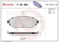 Brembo Bremsbelagsatz, Scheibenbremse P 59 082 FüR Renault Opel Fiat Nissan