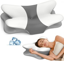 Cervical Neck Pillow for Pain Relief - Ergonomic Side Sleeper Pillow for Neck Su