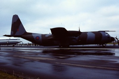 Aircraft slide - RAF Lockheed C-130 Hercules XV219 @ Boscombe Down  - 35mm slide
