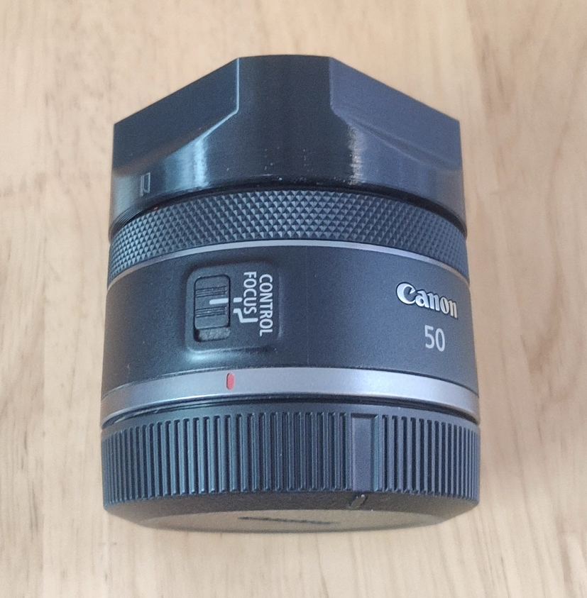 3D Print Plastic Square Lens Hood for CANON RF 50mm F1.8 STM LENS