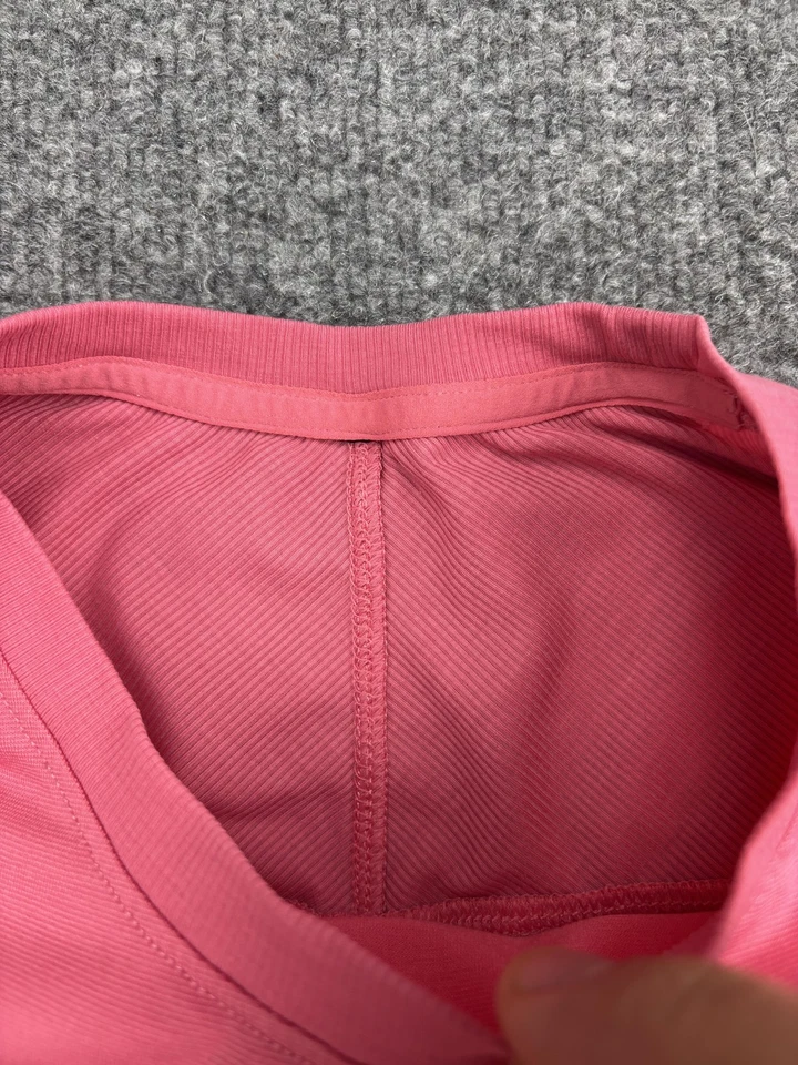 Camisa feminina The North Face manga longa rosa média caminhada atlética gola redonda - Imagem 3 de 4