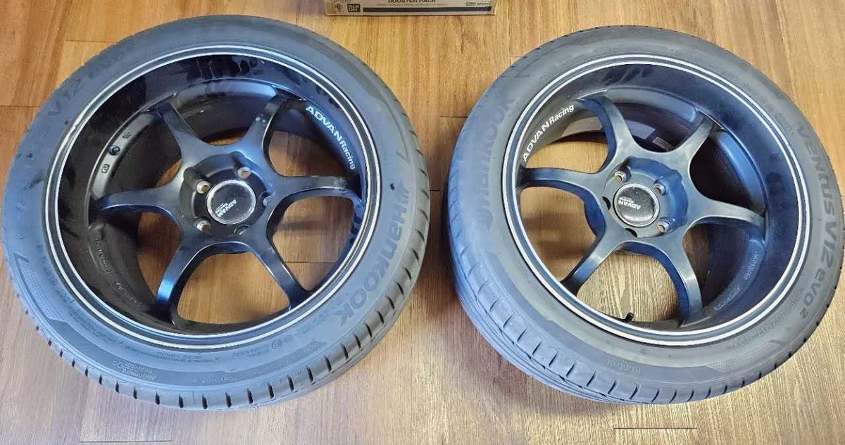 2) Advan Racing Advan RG 17X9 +29 Wheels 5x114 w/Hankook Evo 255