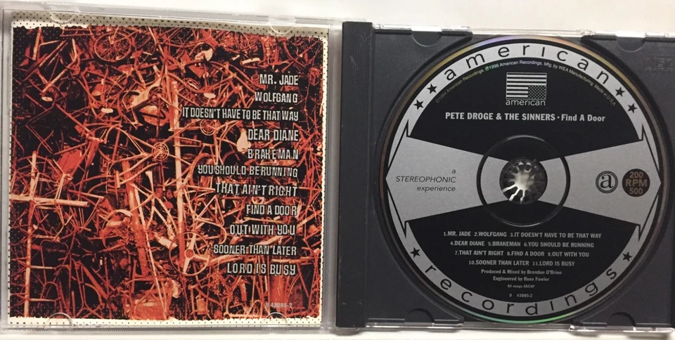 Pete Droge & The Sinners - Find a Door (CD,1996,American,1st Ed) RARE GOLD PROMO Foto 4 de 4