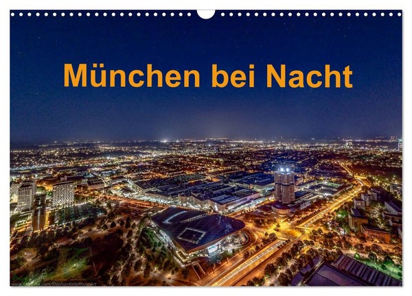 "Calendar 2027 · US Version · Munich By Night (Wall Calendar 2027 17\" × 12\" Lands"-image