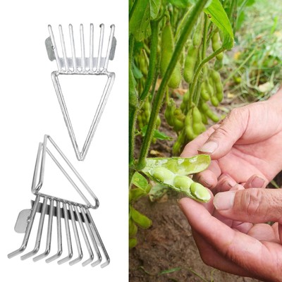 Erdnusspicker Rechen manuell stabil Stahl Edamame Pflücker für Nuss Hickory Baum