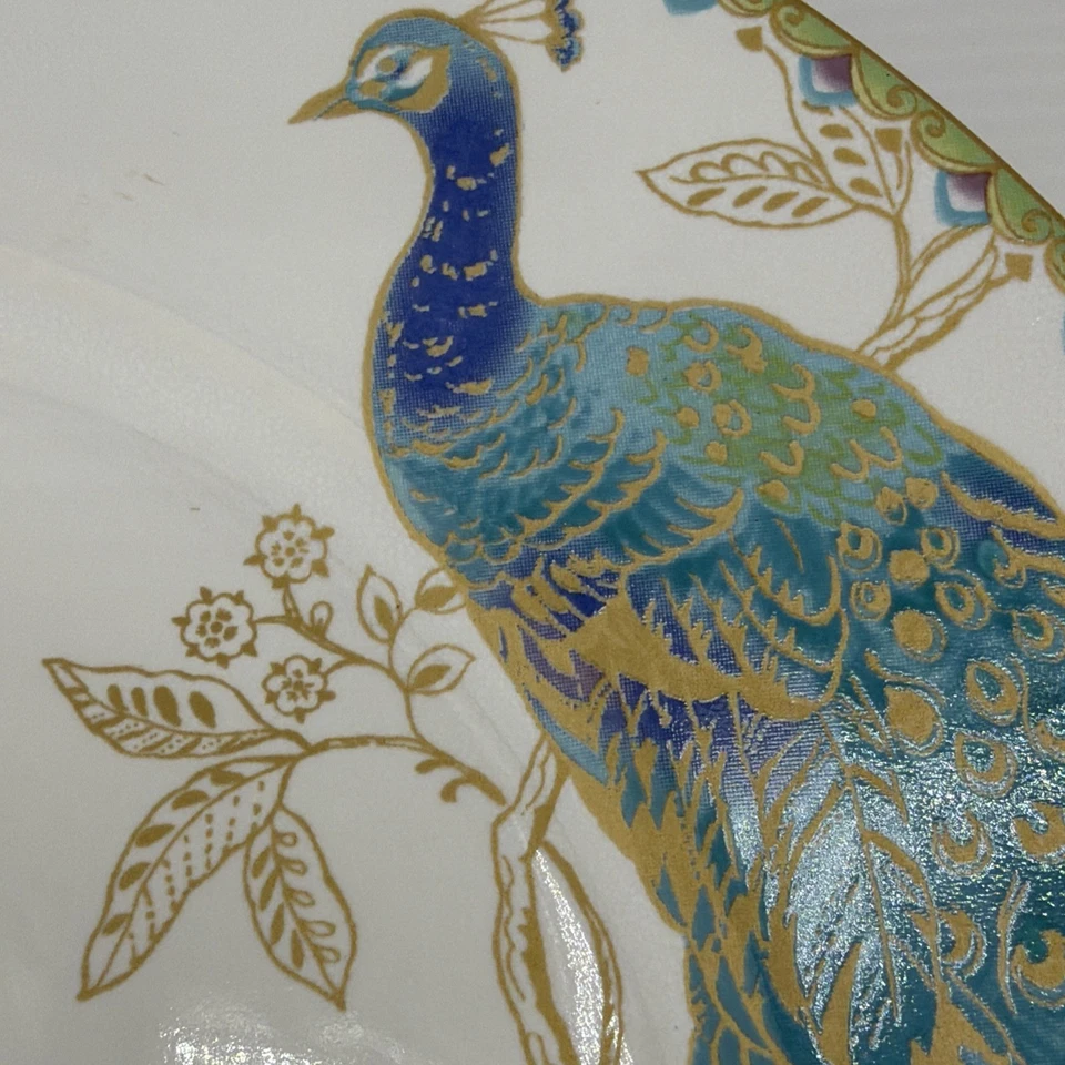 222 pratos de jantar de porcelana Fifth Peacock Garden conjunto de 6 – 10,75” - Imagem 4 de 4