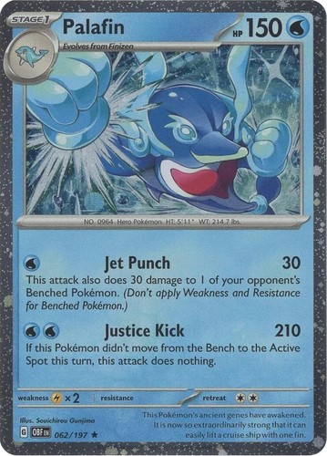 Pokemon Obsidian Flames 062/197 Palafin Cosmos Holo EXCLUSIVE | eBay