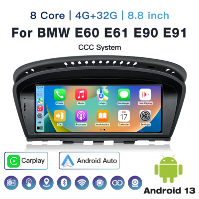 8.8'' Android CarPlay Headunit Stereo Navi for BMW 5 3 Series E60 E90 CCC 2005-08