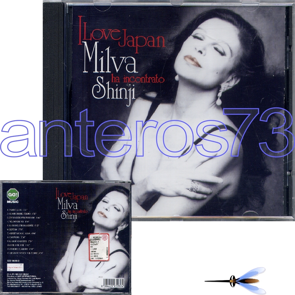 MILVA "I LOVE JAPAN" RARO CD MADE IN ITALY 1999 - FUORI CATALOGO