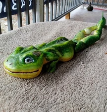 13.5"  L.  James Mead Decoys Bullfrog ✅ My Photos.