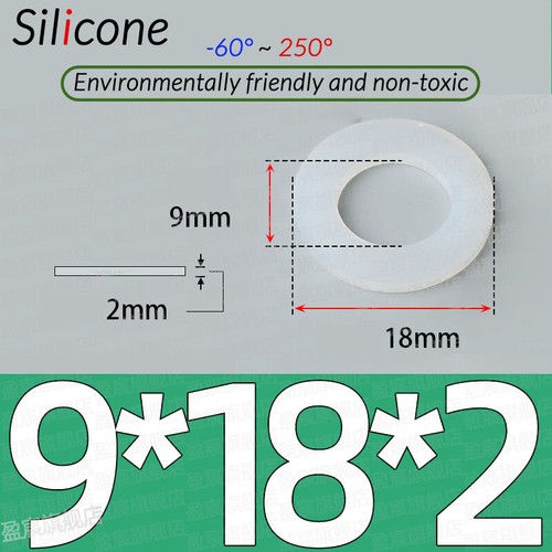 JUNTAS DE SELLO ARANDELA DE GOMA ANILLO PLANO DE ALTA TEMPERATURA SILICONA BLANCA DE 2 MM DE ESPESOR - Imagen 68 de 115