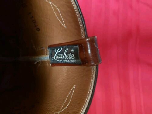 Lucchese L8012R Smooth Ostrich Mens Leather Cowboy Western Roper Boots Size 11 - Picture 10 of 12
