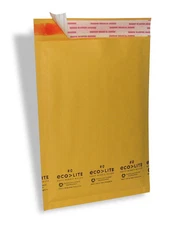 500 #0 6.5X10 " Ecolite " X- Wide Kraft Bubble Mailers Padded Envelopes Bags 