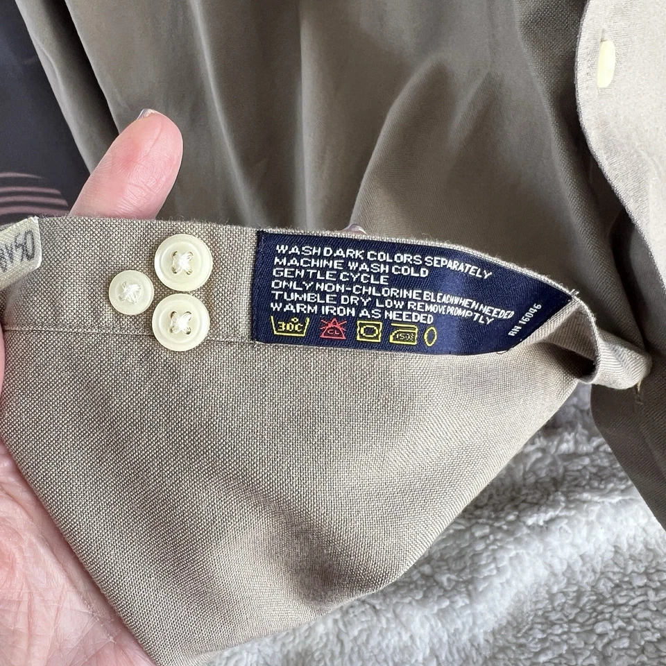 Camisa Nautica Hombre Talla 17 36/37 Gris Algodón Manga Larga Gruesa Camisa de Trabajo Foto 4 de 4