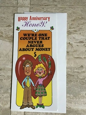 Vintage Sunshine Cards Humorous Unused Happy Anniversary Honey