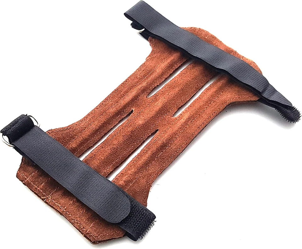 Archery Arm Guard Suede Arm Gaurd 2 Strap Protector Guard - Image 2 of 2