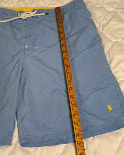 Polo Ralph Lauren Shorts Mens Large Light Blue Swimwear Swim Trunks Polyester - Picture 7 of 14