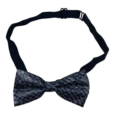 VINTAGE Graue Gemusterte Fliege Verstellbar Formell Abendessen Smoking Tux Mod - Bild 1 von 2