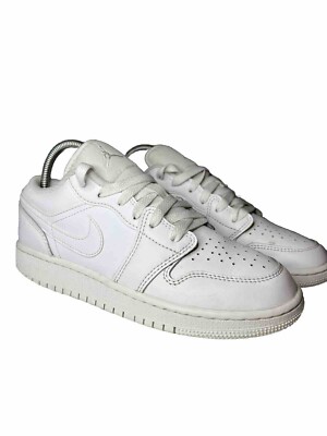 Nike JORDAN Air Low Smooth Leather Junior White SIZE Trainers UK
