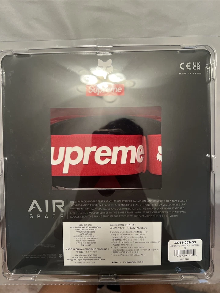 Supreme Ski Goggles FW23, NEW IN BOX, Red Colorway - Image 2 of 2