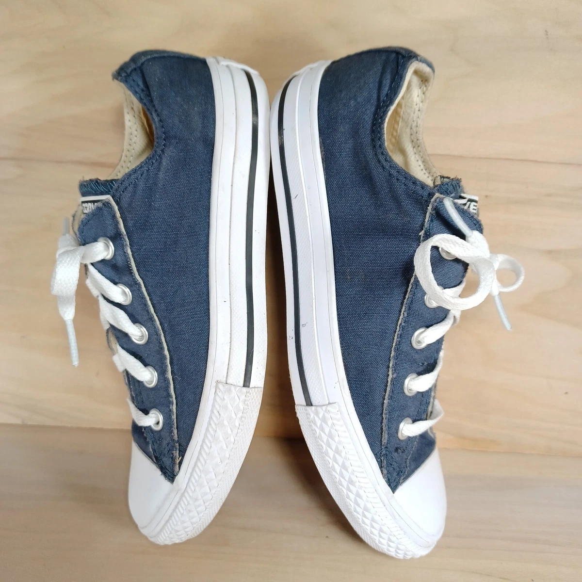 Converse Unisex Kids All Star Low Top Blue White Shoes Size US