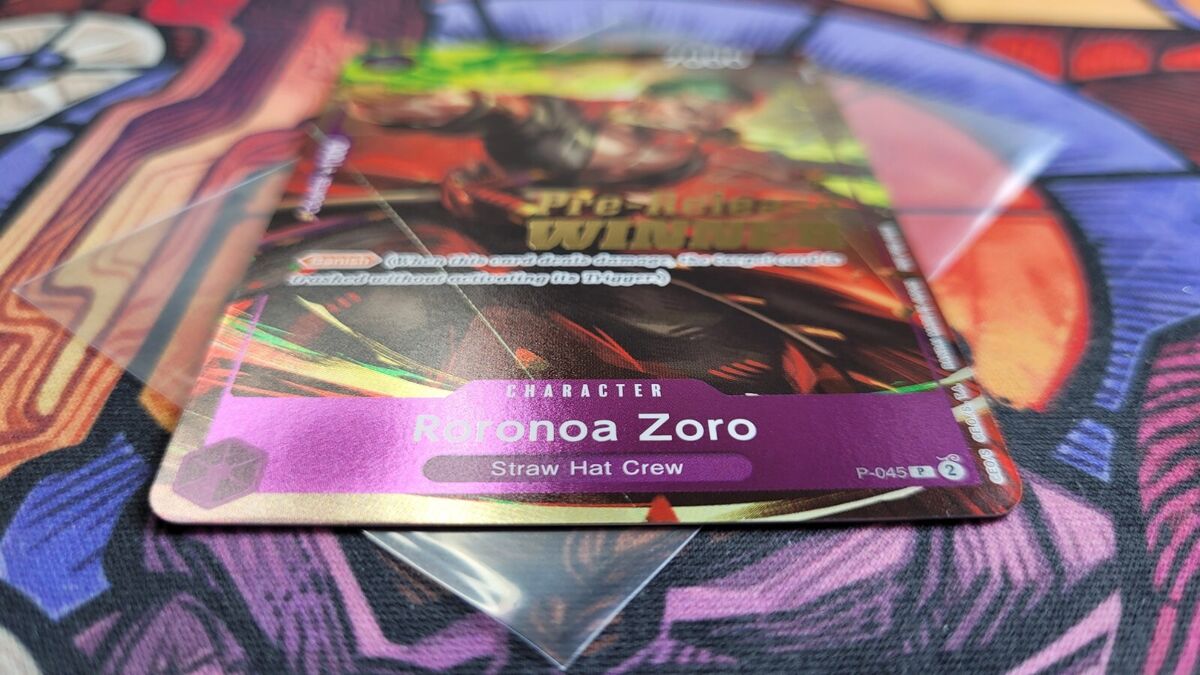 Roronoa Zoro OP-06 Pre-Release Winner P-045 One Piece Card Roronoa Zoro OP-06 Pre-Release Winner P-045 One Piece Card