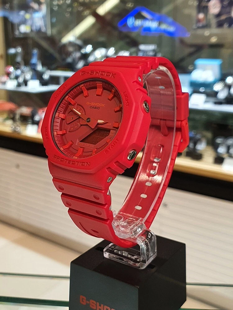 Casio G-Shock Resin Strap Men Watch GA-2100-4ADR Original New