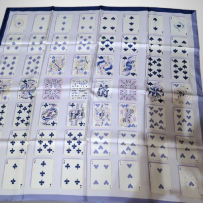 Hermes Carre 90 Jeu De Cartes Playing Cards Silk Scarf Lavender
