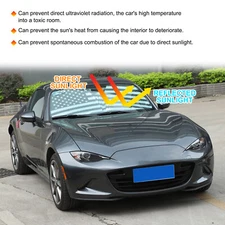 Car Sun Shade Windshield Window Sunshade Cover For  Mazda MX-5 2016-2024 US