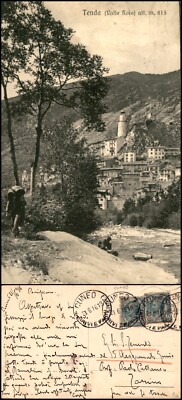 Tent (CN) - Valle Roja - panorama from the river - travelled 21.6.1916