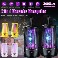 Electric UV Mosquito Killer Lamp In/Outdoor Bug Insect Zapper Trap Rechargeable