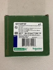 QO120PAF SQUARE D QO 1P 20A ARC-FAULT PLUG-ON NUETRAL CIRCUIT BREAKER