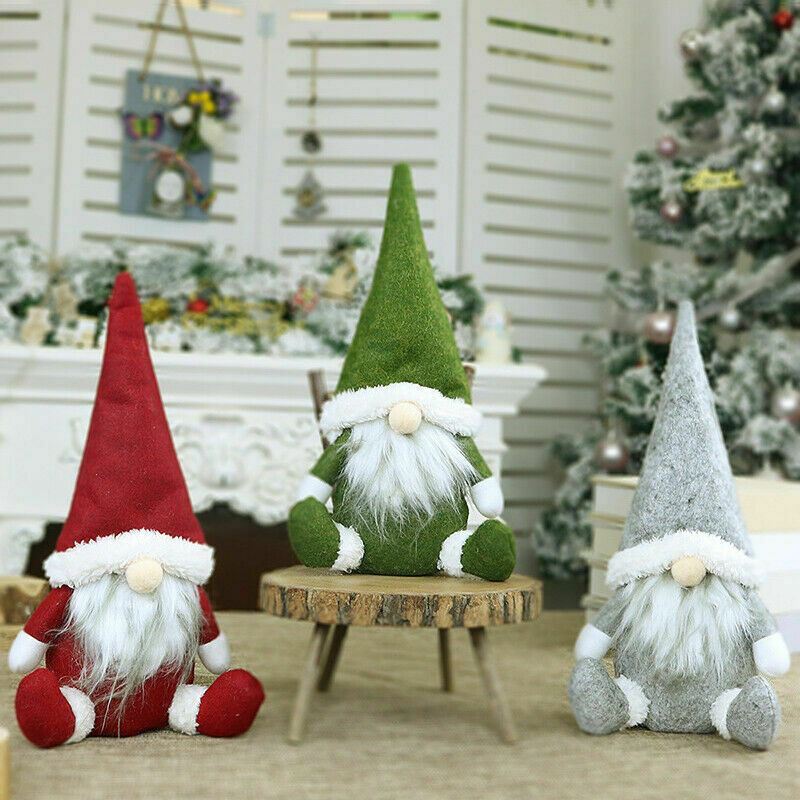 MCDSAJ Kerst Kousen Set van 2, 45CM Gezichtsloze Gnome Santa Doll Xmas