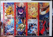 Pok&eacute;mon TEAM ROCKET Cards Top Uncut Sheet Set - Peru Mewtwo Mew Charizard Gengar
