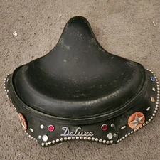 Corbin Gentry Black Leather Solo Seat for EL 1936-1940 FL 1941-1984 Harley