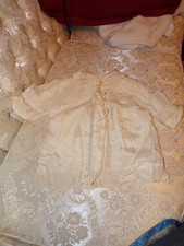 VTG Silk Baby Coat Cream Colored