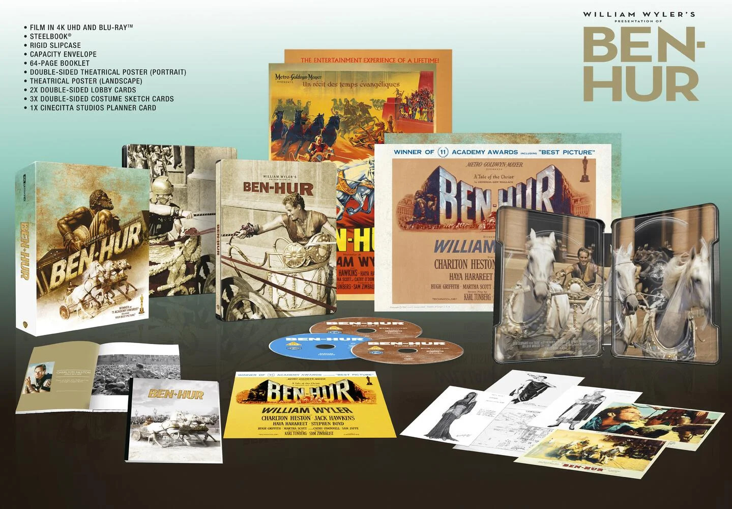 Ben Hur (1959) Limited Collectors Edition Steelbook 4K Ultra HD + Blu-ray